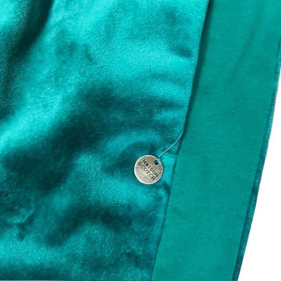 Scotch & Soda Velour Sweatpants Lounge Pants Velvet Emerald Green Size Small - Picture 3 of 13
